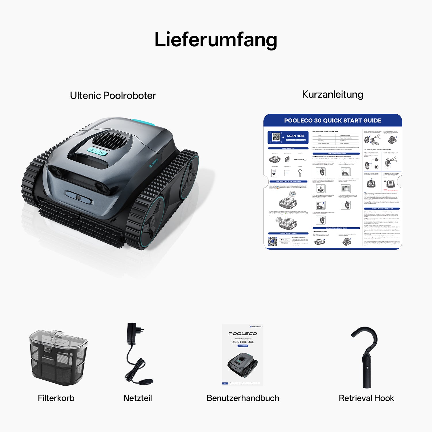 Ultenic Pooleco 30 Kabelloser Poolroboter